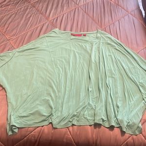 Belle Gray green raglan sleeve blouse shirt in jersey fabric